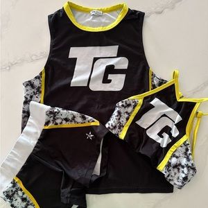 TopGun Cheer Set/ Sports Bra/ Shorts and Tank Top